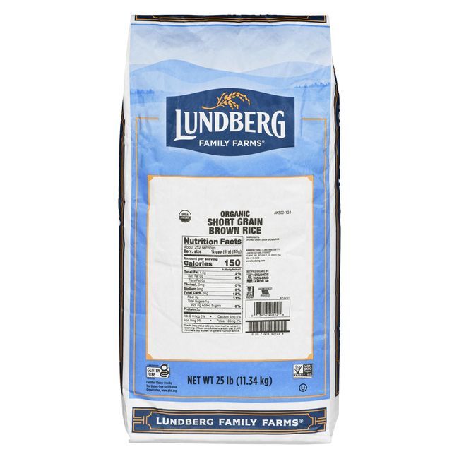 Lundberg Family Farms Organic Short Grain Brown Rice, 11.3 Kg