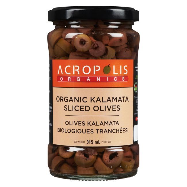 Acropolis Organics Olives Kalamata Tranchées, 315 Ml -- 6 Par Boîte