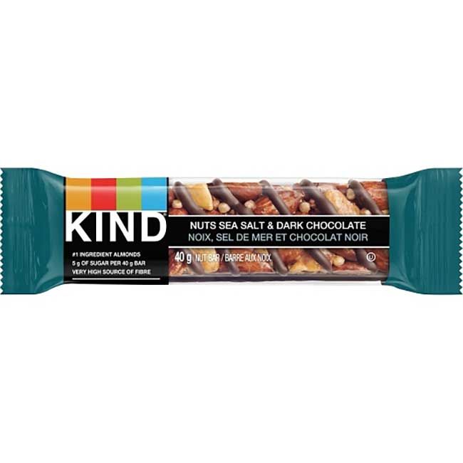 Kind Snacks Dark Chocolate Nuts And Sea Salt Bar, 40 G -- 72 Per Case