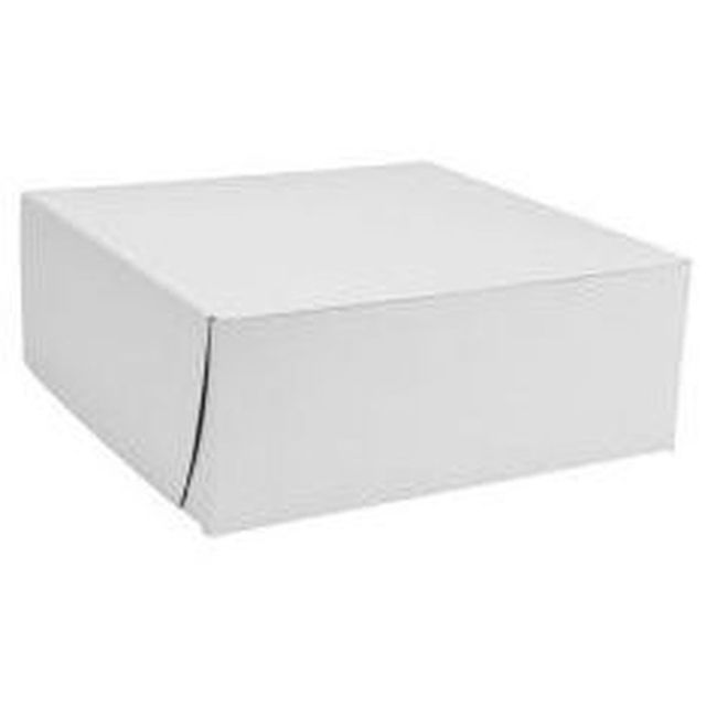 Graphic Packaging Paperboard Cake Box, 9 X 9 X 3.5 In -- 125 Per Case