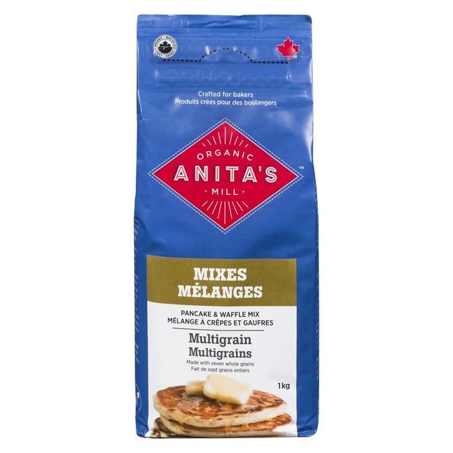 Anita's Organic Mill Mélange Multigrains Pour Crêpes Et Gaufres, 1 Kg -- 4 Par Boîte