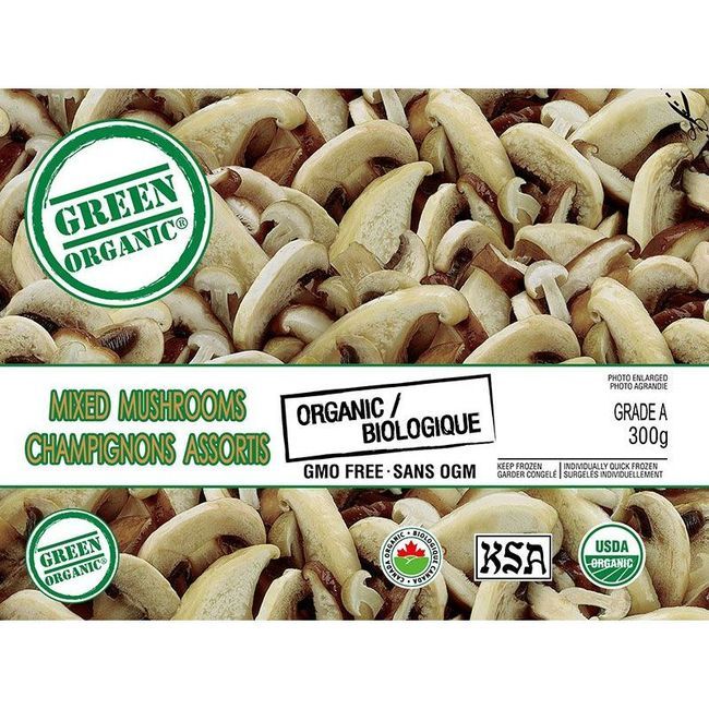 Green Organic Champignons Mélangés, 300 G -- 12 Par Boîte