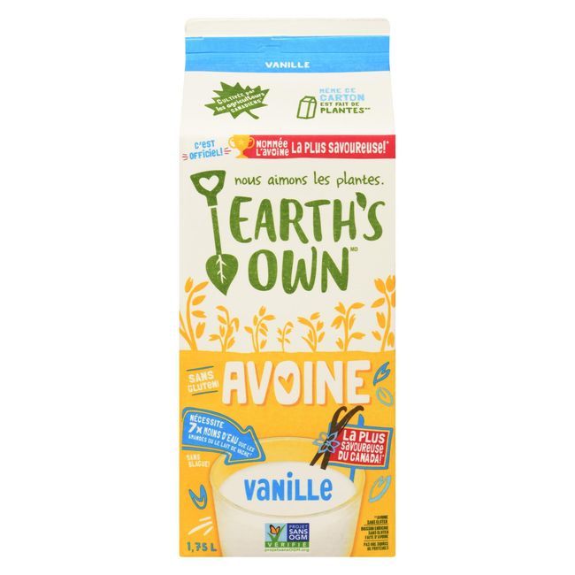 Earth's Own Vanilla Oat Beverage, 1.75 L -- 6 Per Case