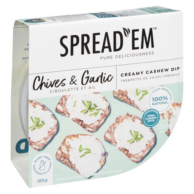 Spread'em Kitchen Chives And Garlic Cream Cheeze, 183 G -- 8 Per Case