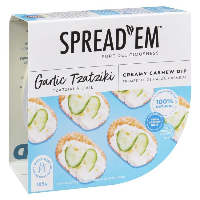Spread'em Kitchen Garlic Tzatziki Cream Cheeze, 183 G -- 8 Per Case