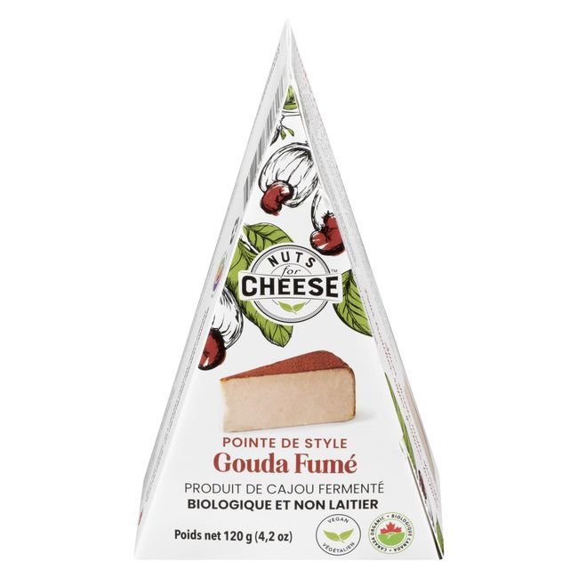 Nuts For Cheese Smoky Gouda Style Wedge Cheese, 120 G -- 6 Per Case