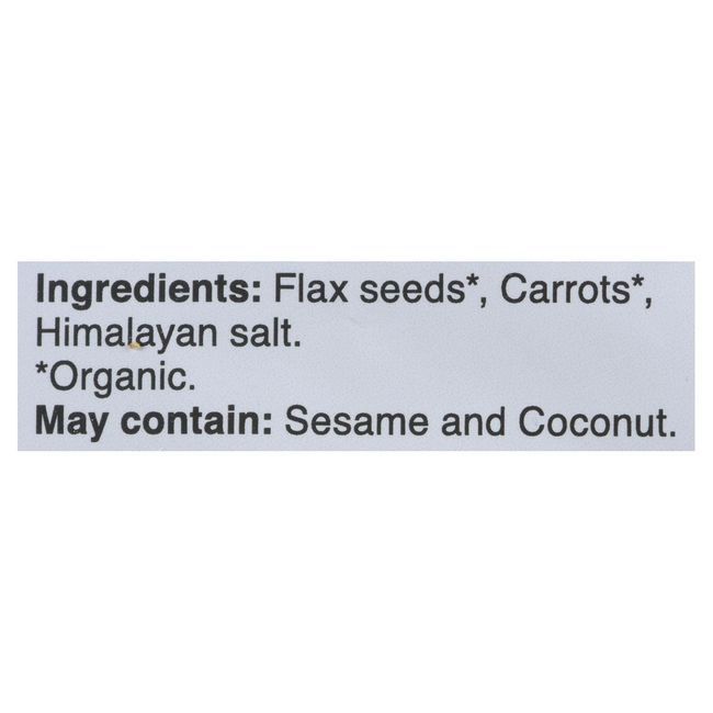 Nud Fud Keto Carrot Flax Crackers, 66 G -- 6 Per Case