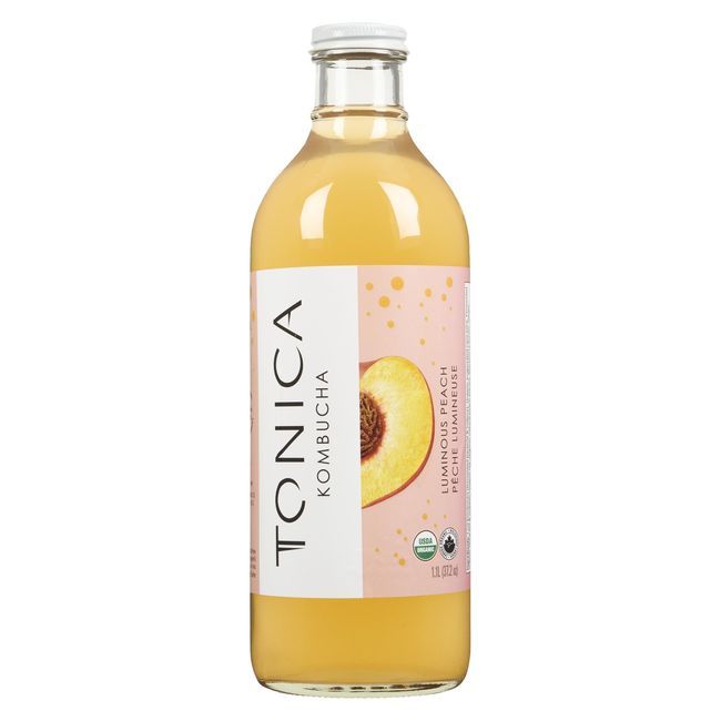 Tonica Luminous Peach Kombucha, 1.1 L -- 6 Per Case