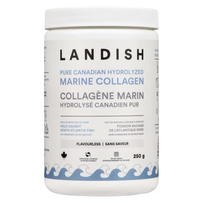 Landish Poudre De Collagène Marin Canadien Pur, 250 G -- 6 Par Boîte