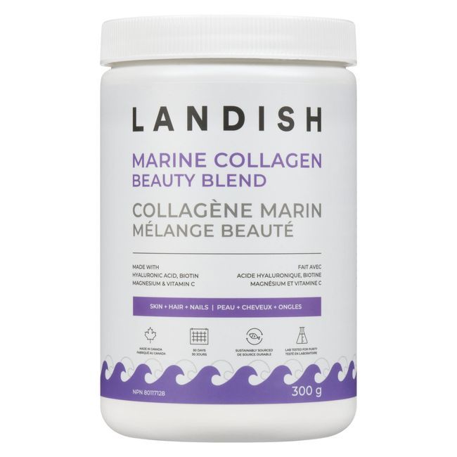Landish Poudre De Collagène Marin Beauty Blend, 300 G -- 6 Par Boîte