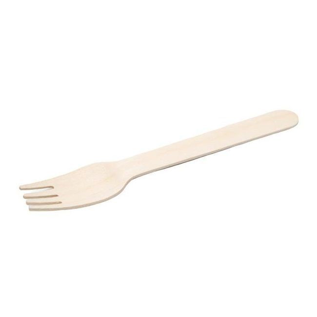 Eco-packaging Natural Compostable Wooden Soup Fork, 6 In -- 1000 Per Case