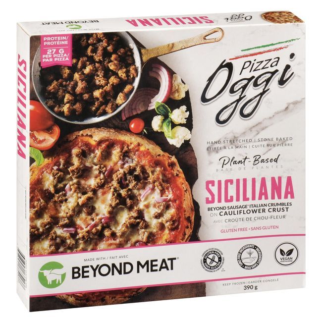 Pizza Oggi Siciliana Beyond Sausage Italian Crumbles Pizza, 390 G -- 12 Per Case
