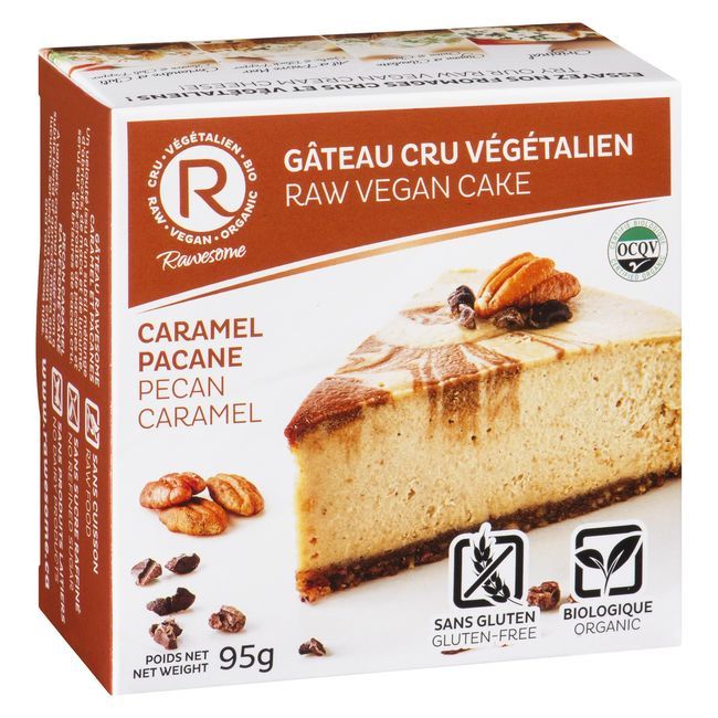 Rawesome Pecan Caramel Raw Vegan Cake, 95 G -- 6 Per Case