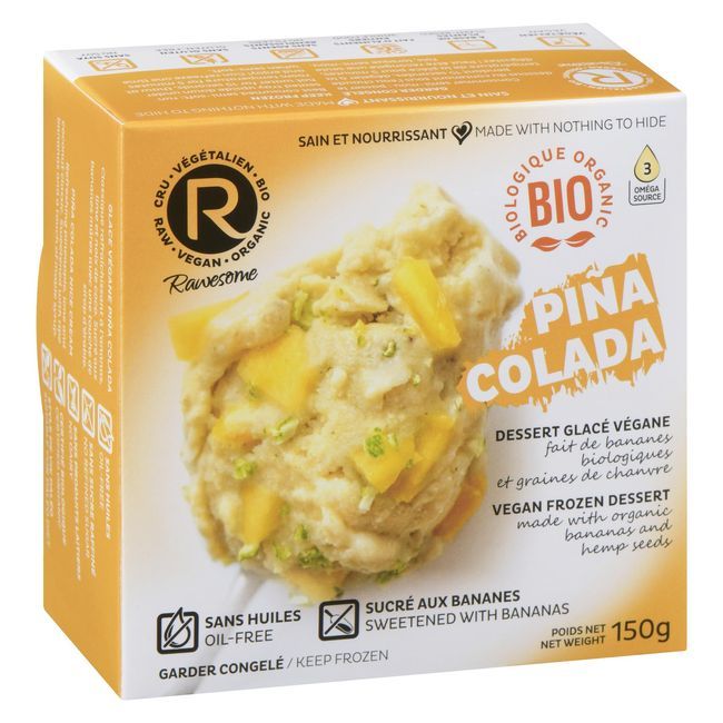 Rawesome Crème Glacée À La Pina Colada, 150 G -- 6 Par Boîte