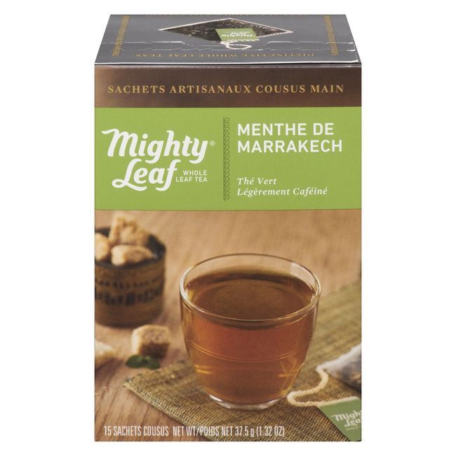 Mighty Leaf Thé Vert À La Menthe De Marrakech, 15 Sachets De Thé -- 6 Par Boîte