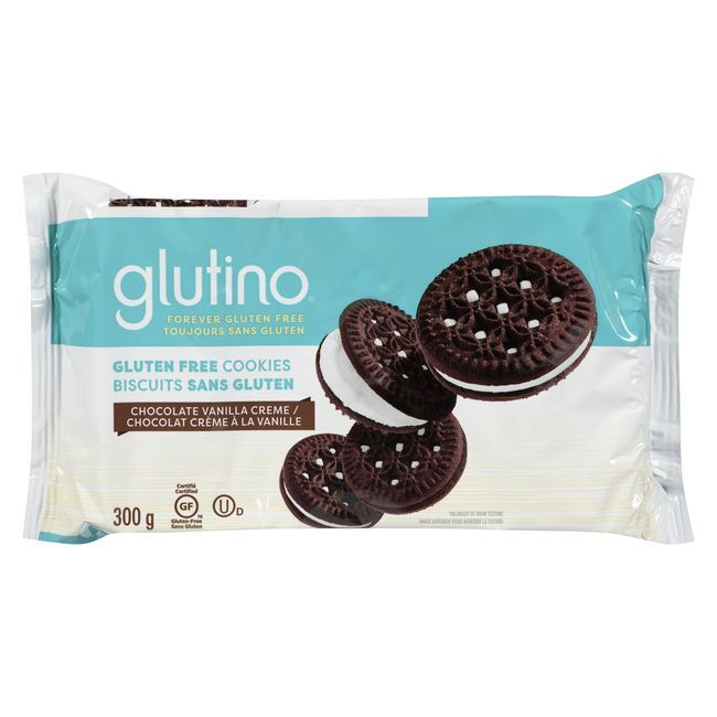 Glutino Chocolate Vanilla Cream Cookies, 300 G -- 12 Per Case