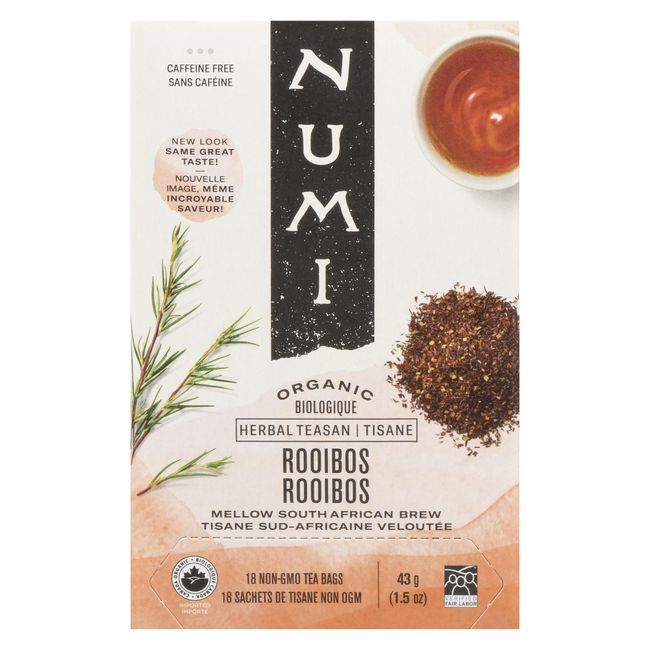 Numi Organic Rooibos Tea, 18 Tea Bags -- 6 Per Case
