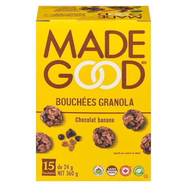 Madegood Mini-granolas Au Chocolat Et À La Banane, 360 G -- 4 Par Boîte