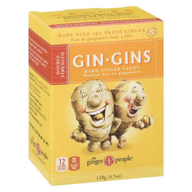 The Ginger People Bonbons Durs Au Gingembre Gin Gins Double Strength, 128 G -- 12 Par Boîte