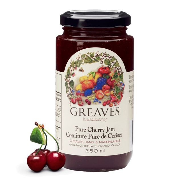 Greaves Pure Cherry Jam, 250 Ml -- 12 Per Case