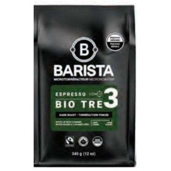 Barista Bio Tre Espresso Whole Bean Coffee, 340 G -- 6 Per Case