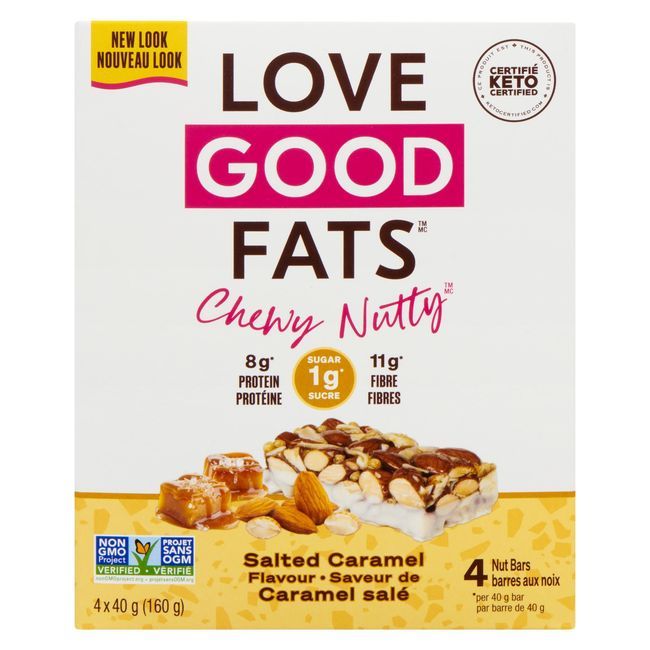 Love Good Fats Chewy Nutty Salted Caramel Bar, 40 G -- 48 Per Case