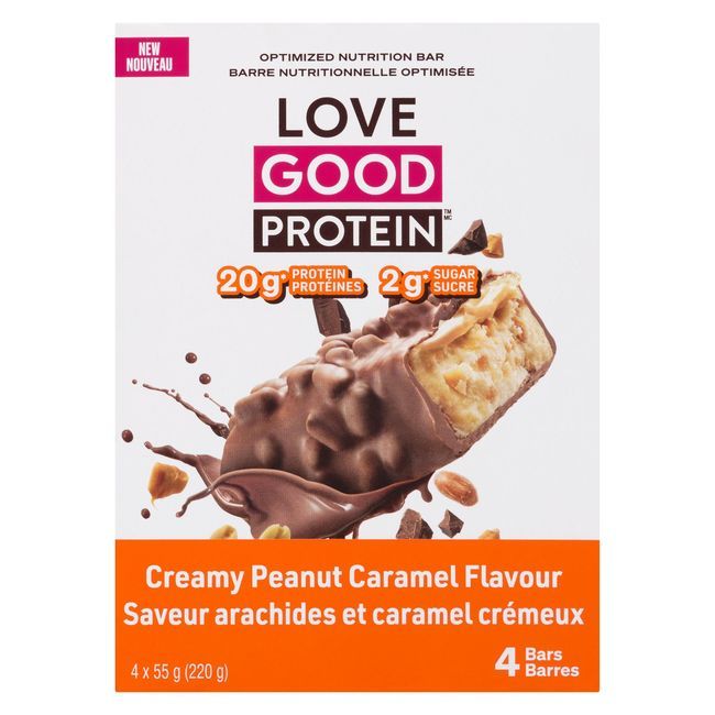 Love Good Fats Peanut Caramel Protein Bar, 55 G -- 24 Per Case