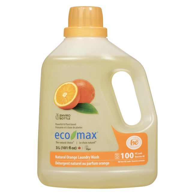 Eco-max Natural Orange Laundry Wash, 3 L -- 4 Per Case