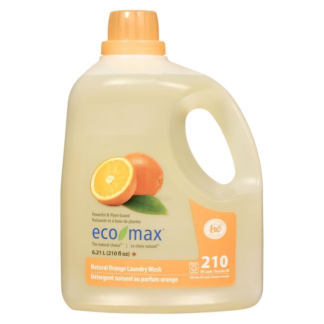 Eco-max Natural Orange Laundry Wash, 6.21 L -- 2 Per Case
