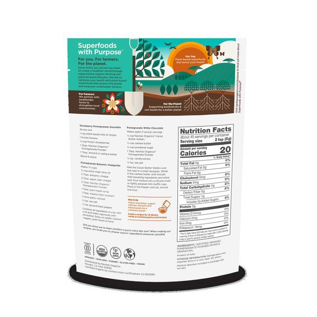 Navitas Organics Pomegranate Powder, 227 G -- 6 Per Case