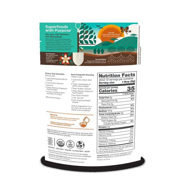 Navitas Organics Goji Berry Powder, 113 G -- 12 Per Case