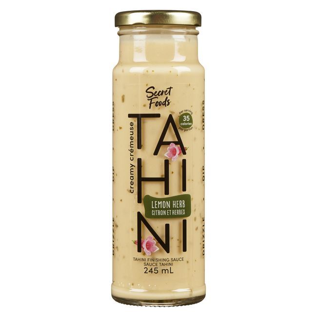 Secret Foods Lemon Herb Tahini Sauce, 245 Ml -- 12 Per Case