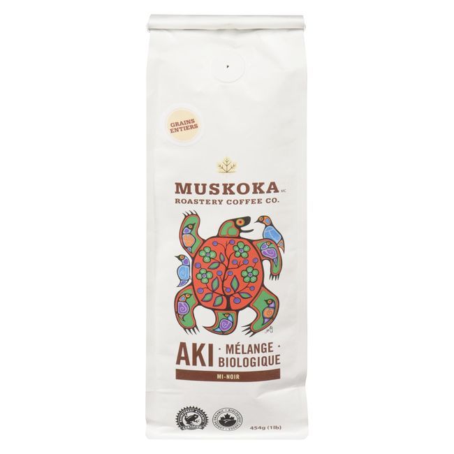 Muskoka Roastery Coffee Aki Organic Whole Bean Coffee, 454 G -- 6 Per Case