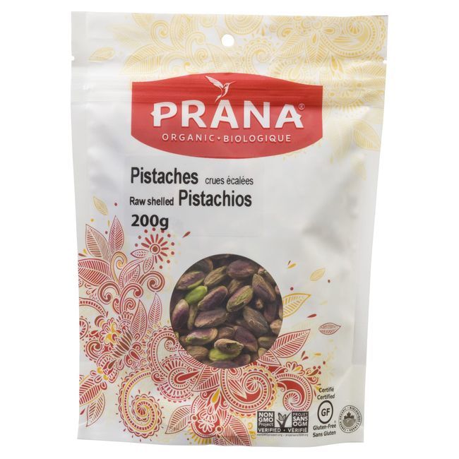Prana Organic Raw Shelled Pistachios, 200 G -- 6 Per Case
