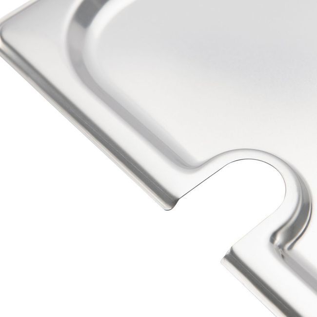 Browne 304 Stainless Steel Solid One Ninth Steam Table Pan Cover, 6.3 X 4.4 In