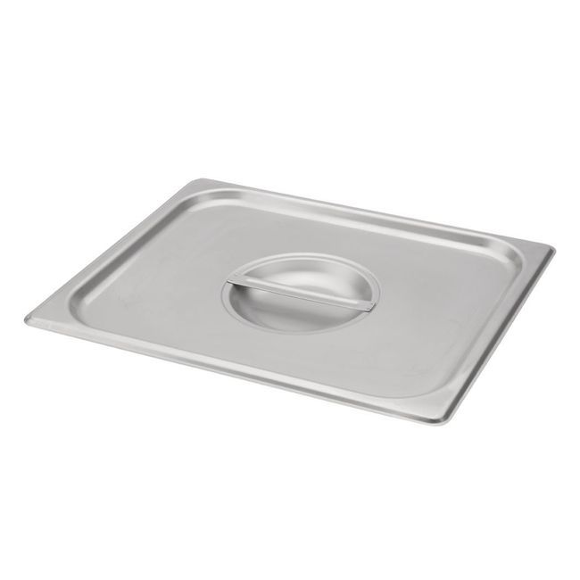 Browne 304 Stainless Steel Half Size Steam Table Pan Cover, 20.8 X 6.4 In