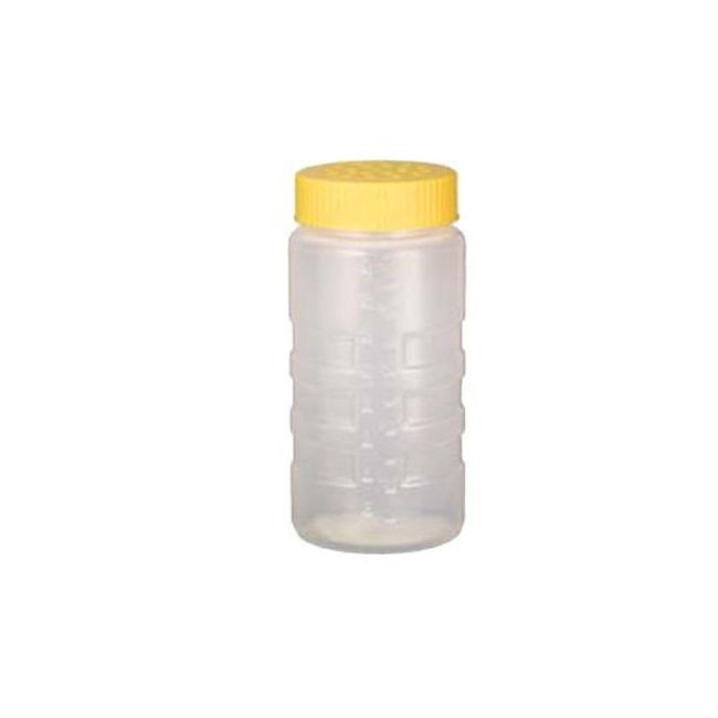 Vollrath 4961-1308 Traex Dripcut Clear Dredge With Large Hole Yellow Lid, 16 Oz