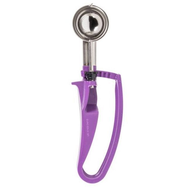 Vollrath 47400 Stainless Steel Number 40 Disher With Orchid Squeeze Handle, 0.72 Oz Capacity