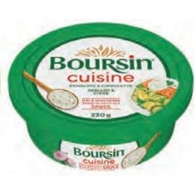 Boursin Cuisine Shallot And Chive Spreadable Cheese, 220 G -- 6 Per Case