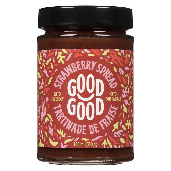 Good Good Keto Friendly Sweet Strawberry Spread, 330 G -- 6 Per Case