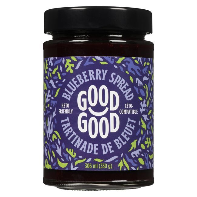 Good Good Keto Friendly Sweet Blueberry Spread, 330 G -- 6 Per Case