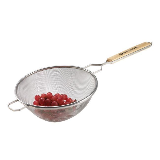 Browne Tinned Steel Medium Single Mesh Strainer, 10.8 In Bowl