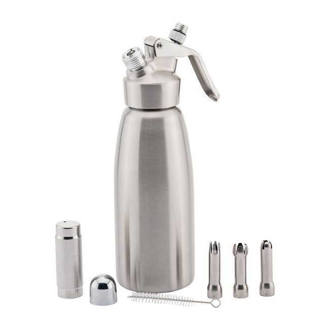 Browne Stainless Steel Cream Whipper, 0.5 Liter