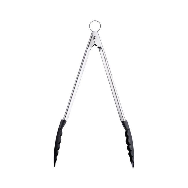 Cuisipro Pince De Verrouillage Noire En Silicone, 12 Po