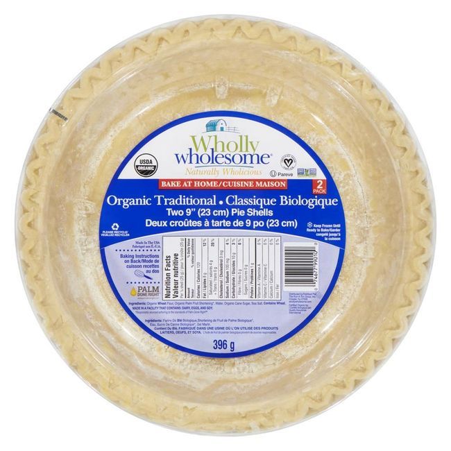 Wholly Wholesome Organic Traditional Pie Shells, 396 G -- 12 Per Case