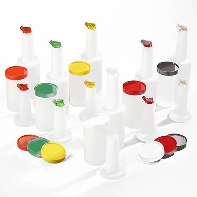 Carlisle Ps601n00 Store N Pour Polyethylene Assorted Drink Mix Pourer, 1 Qt Capacity -- 12 Per Case
