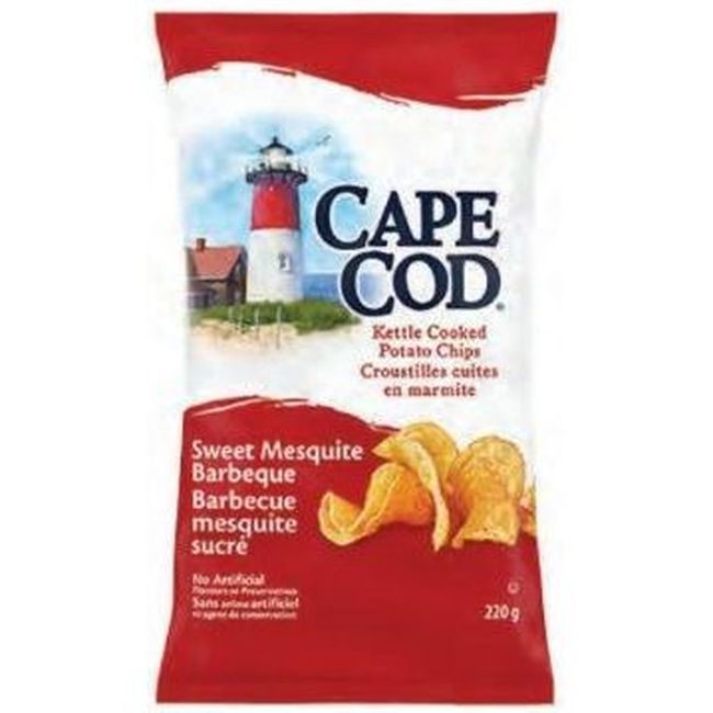 Cape Cod Chips De Pommes De Terre Bbq Au Mesquite Sucré, 220 G -- 12 Par Boîte