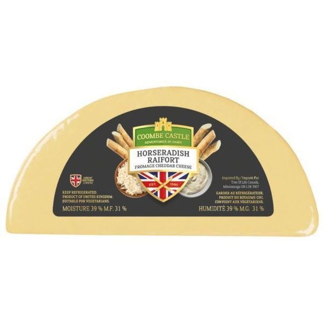 Coombe Castle Fromage Cheddar Avec Sauce Au Raifort, 1 Kg -- 2 Par Caisse