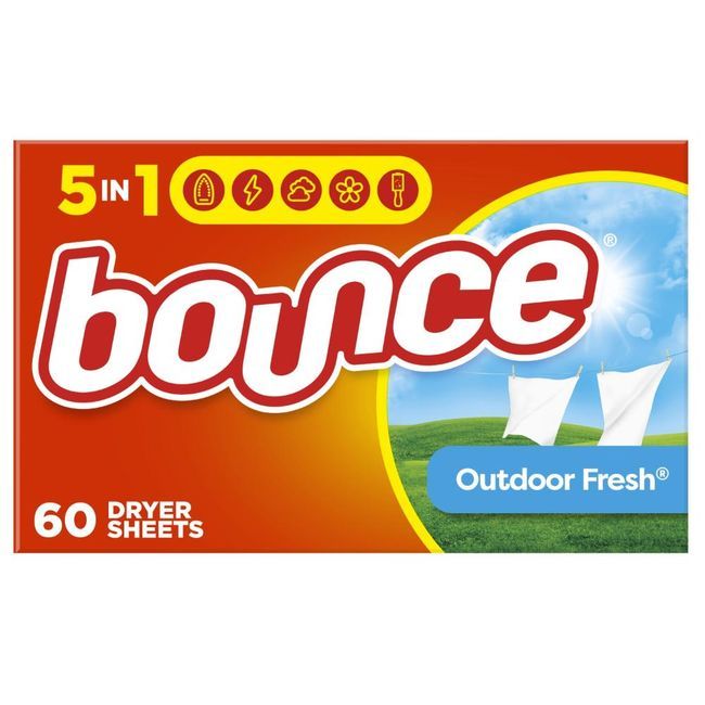 Bounce Assouplissant Textile 5 En 1 Outdoor Fresh, 60 Feuilles -- 9 Par Boîte