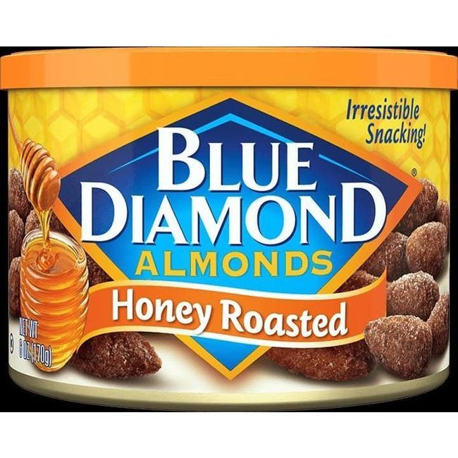 Blue Diamond Honey Roasted Almonds, 170 G -- 12 Per Case